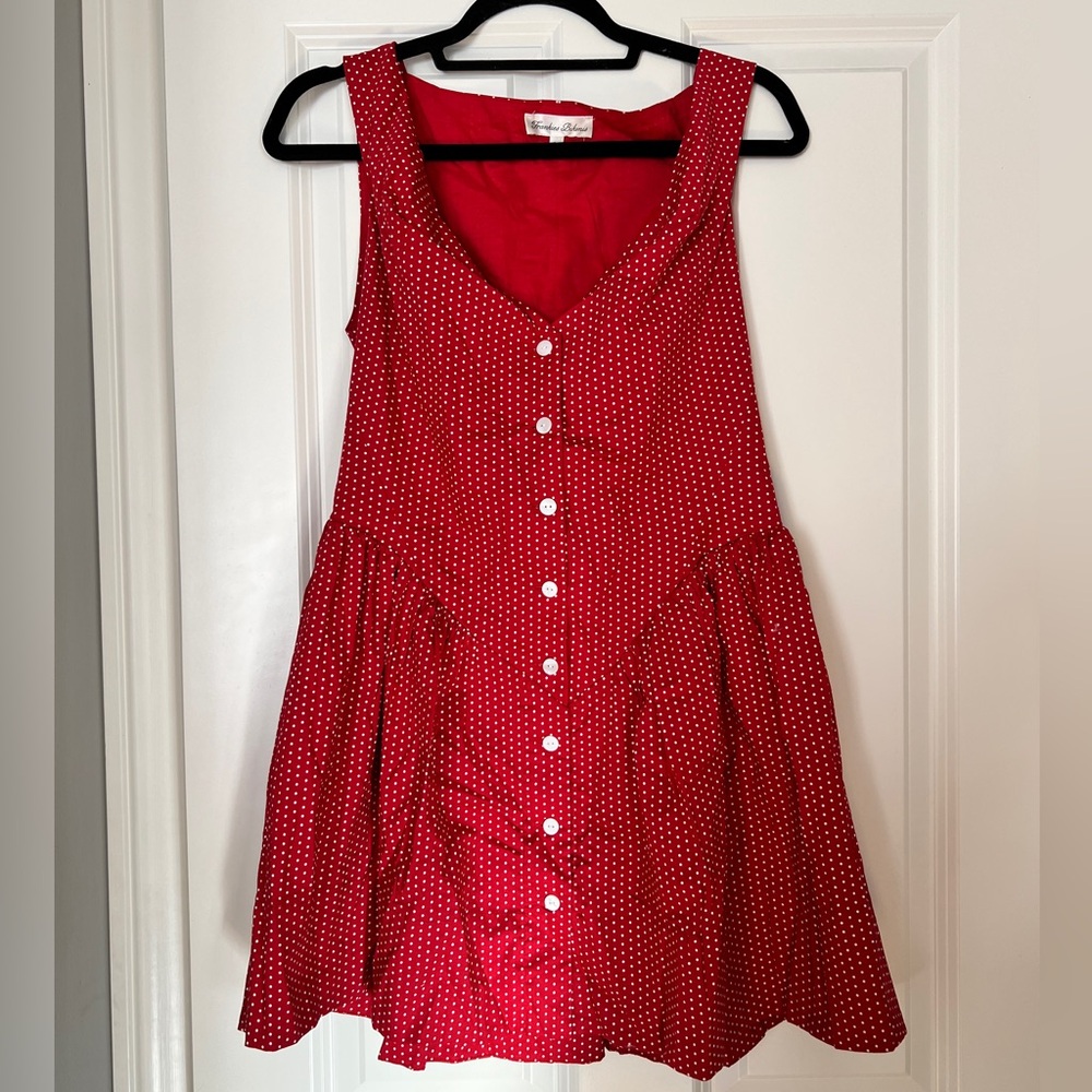 Frankie's Bikinis Charlotte Red Polka Dot Dress
